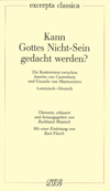 Kann Gottes Nicht-Sein gedacht werden?